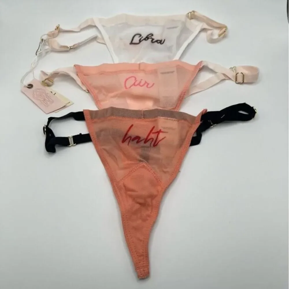We Are Hah Zodiac Thongs Panties Pre Packs Libra Set of 3 NWT